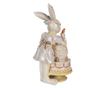 Többszínű polirezin húsvéti nyuszi figura 20x15x36 cm