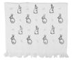 Fehér és fekete pamut törölköző nyuszikkal 40x66 cm