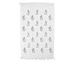 Fehér és fekete pamut törölköző nyuszikkal 40x66 cm
