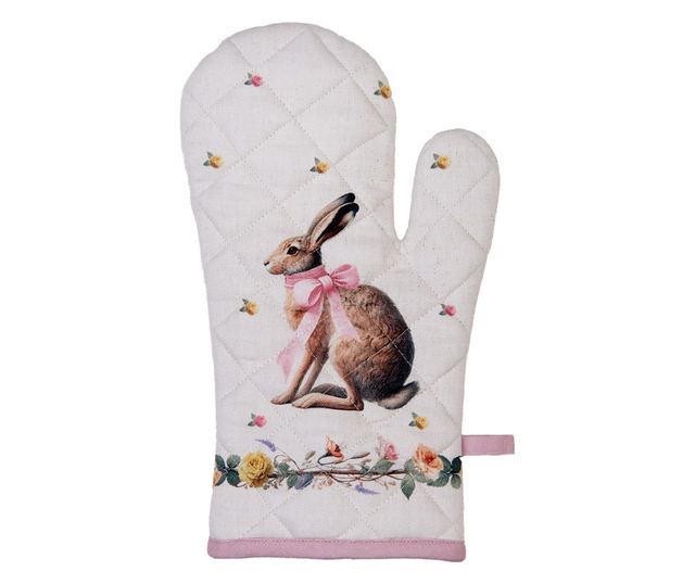 Pamut Konyhai Kesztyű - Többszínű Tészta Mintával, 18x30 cm