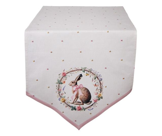 Húsvéti asztali futó, pamut, többszínű, 50x160 cm