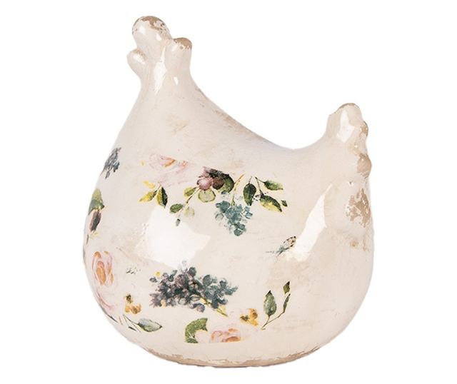 Kerámia húsvéti tojás figura, többszínű, 12x11x13 cm