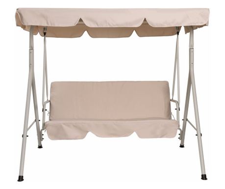 Béžová zahradní houpačka 170 x 110 x 153 cm