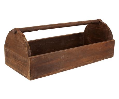 Καφέ ξύλινο κουτί αποθήκευσης 62 x 27 x 23 εκ.