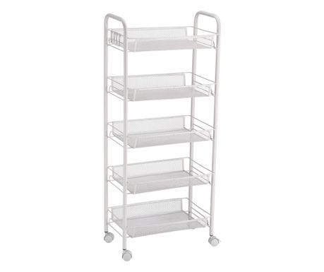 Cărucior servire fier alb 44 x 26 x 102 cm