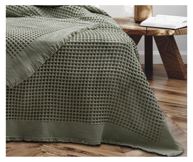 Waffle piké ágytakaró, Majoli Bahar Home Collection, 100% pamut, 390 gsm, Optimus Pampas