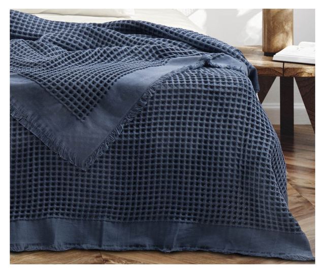 Waffle piké ágytakaró, Majoli Bahar Home Collection, 100% pamut, 390 gsm, Optimus Storm