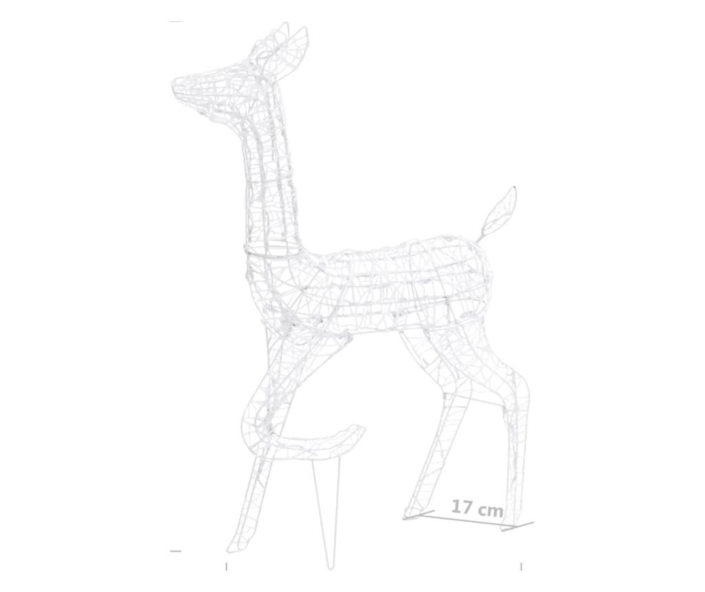 Božićni ukras obitelj jelena 160 LED višebojni akril - 11