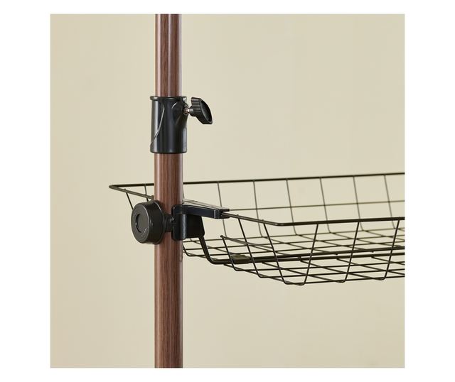 SoBuy állítható teleszkópos padlótartó szekrény, fa szemcsés, 65 kg teherbírású