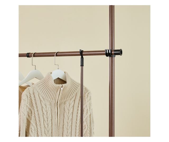 SoBuy állítható teleszkópos padlótartó szekrény, fa szemcsés, 65 kg teherbírású