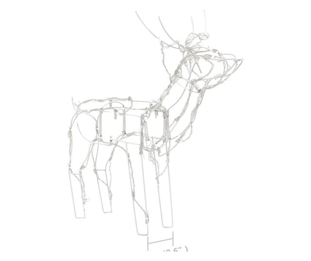 Božićna svjetleća jelenska obitelj, 3 komada, 229 LED dioda