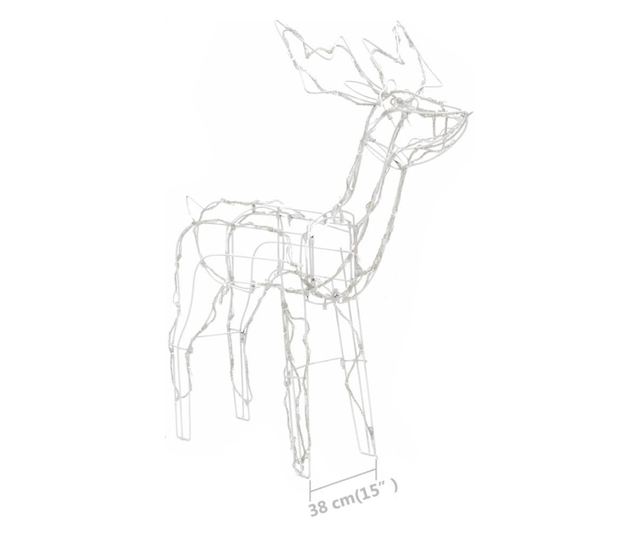 Božićna svjetleća jelenska obitelj, 3 komada, 229 LED dioda