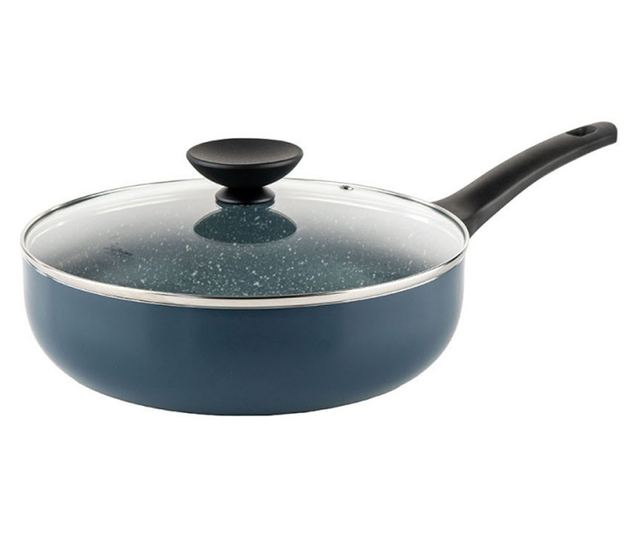 Mély serpenyő fedővel Luigi Ferrero Prima FR-2634L, 26x7,5 cm, 3,4 l, Tapadásmentes bevonat, Üvegfedél gőzkivezető nyílással, In