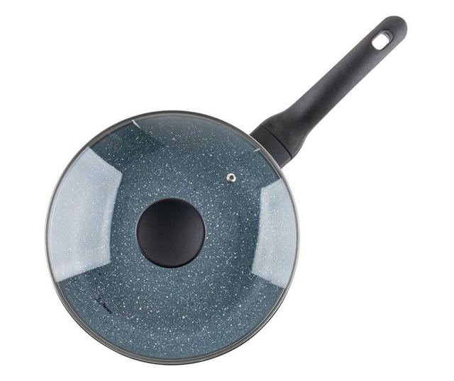 Mély serpenyő fedővel Luigi Ferrero Prima FR-2634L, 26x7,5 cm, 3,4 l, Tapadásmentes bevonat, Üvegfedél gőzkivezető nyílással, In