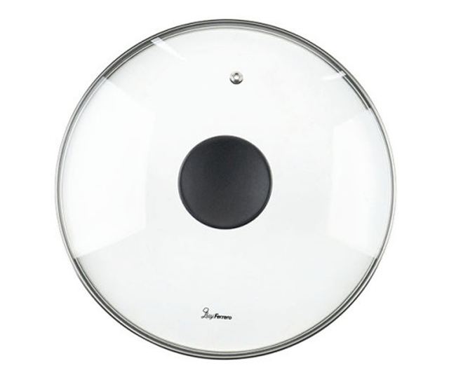 Mély serpenyő fedővel Luigi Ferrero Prima FR-2634L, 26x7,5 cm, 3,4 l, Tapadásmentes bevonat, Üvegfedél gőzkivezető nyílással, In