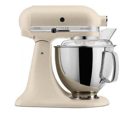 Планетарен миксер KitchenAid Artisan Elegance 5KSM175PSEFL, 300 W, 4.8 л, Direct drive, 10 скорости, Бежов
