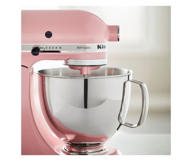 KitchenAid Artisan Elegance 5KSM175PSEDR bolygóműves mixer, 300 W, 4,8 l, közvetlen meghajtás, 10 sebességfokozat, rózsaszín