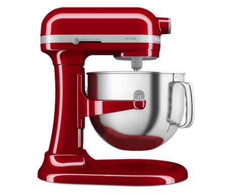 Планетарен миксер KitchenAid Artisan 5KSM70SHXEER, 375 W, 6.6 л, 11 скорости, 67 точки на допир, Повдигане на купата, Специална 