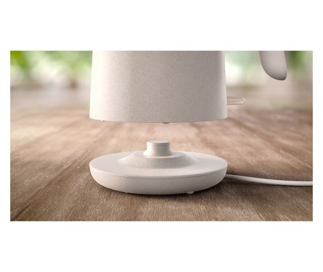 Elektromos vízforraló Philips HD9365/10 Conscious Collection, 2200 W, 1,7 l, Automatikus kikapcsolás, Vízkőszűrő, Matt fehér