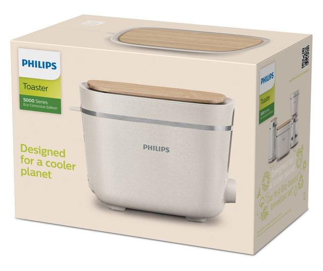 Philips HD2640/10 Conscious Collection Kenyérpirító, 830 W, 2 Szeletes, 8 Pirítási Fokozat, Morzsatálca, Kiolvasztás, Melegítés