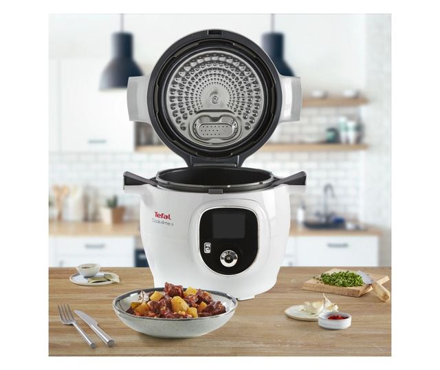 Tefal CY851130 Cook4me multifunkciós főző, 1600 W, 6 l, 6 főzési mód, 150 beépített recept, Késleltetett indítás, Melegen tartás