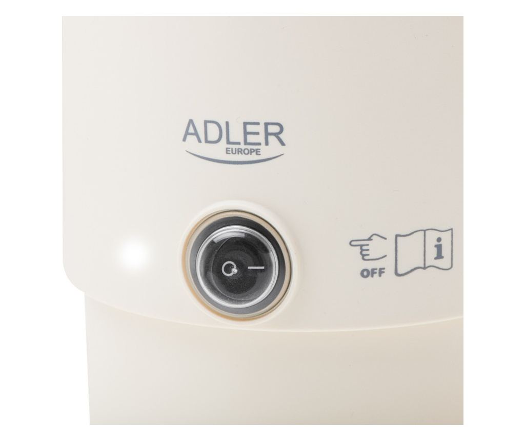 Fierbător electric pentru turism Adler AD 1388b, 650W, 0,8 l, Capac detașabil, Bază rotativă, Bej - 6