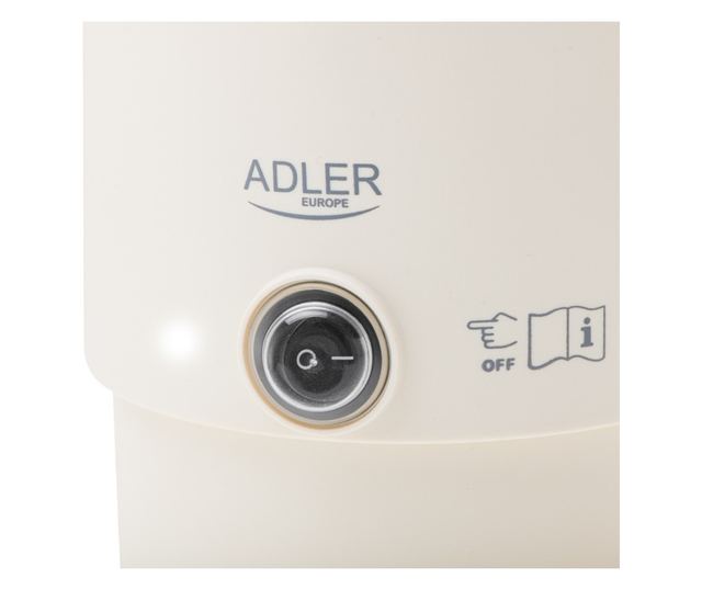 Elektromos vízforraló turizmushoz Adler AD 1388b, 650W, 0,8 l, Levehető fedél, Forgatható talp, Bézs