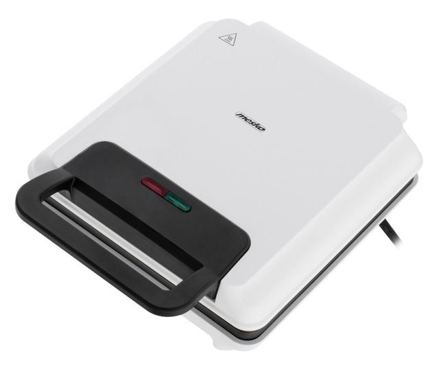Gofrisütő Mesko MS 3091, 1800W, Tapadásmentes bevonat, 2 sütőlap, Csúszásmentes lábak, Fehér