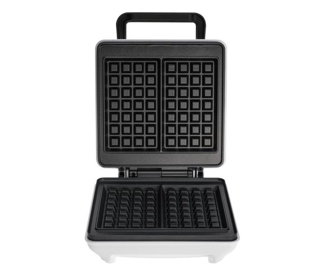 Gofrisütő Mesko MS 3091, 1800W, Tapadásmentes bevonat, 2 sütőlap, Csúszásmentes lábak, Fehér