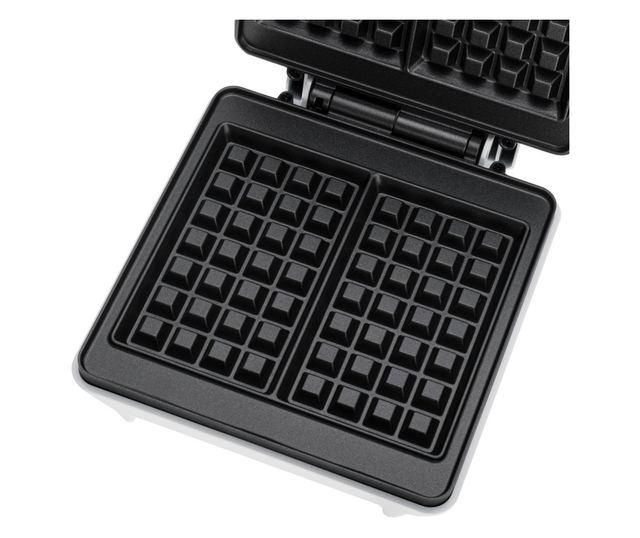 Gofrisütő Mesko MS 3091, 1800W, Tapadásmentes bevonat, 2 sütőlap, Csúszásmentes lábak, Fehér