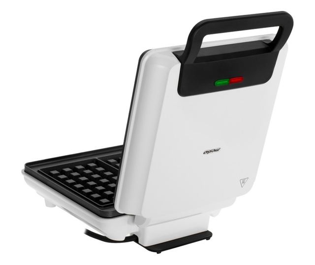 Gofrisütő Mesko MS 3091, 1800W, Tapadásmentes bevonat, 2 sütőlap, Csúszásmentes lábak, Fehér
