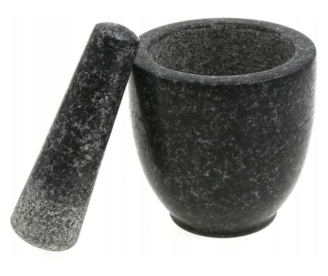 Kinghoff KH 1680 Márvány Moúrcsa és Keverő, 12x15,5 cm, Gránit, Fekete