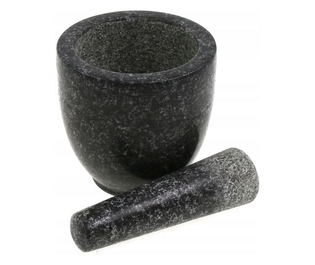 Kinghoff KH 1680 Márvány Moúrcsa és Keverő, 12x15,5 cm, Gránit, Fekete