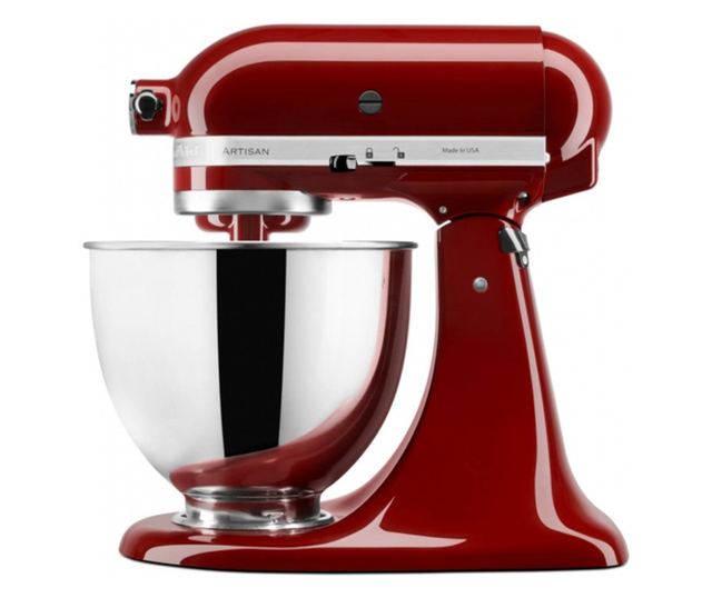 KitchenAid Artisan Elegance 5KSM125EGC Bolygós mixer, 300 W, 4,8 l, Közvetlen meghajtás, 10 sebességfokozat, Sötétpiros