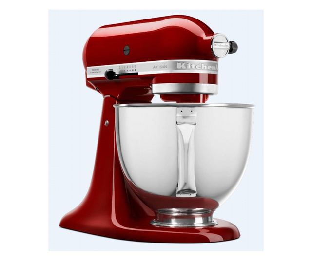 KitchenAid Artisan Elegance 5KSM125EGC Bolygós mixer, 300 W, 4,8 l, Közvetlen meghajtás, 10 sebességfokozat, Sötétpiros