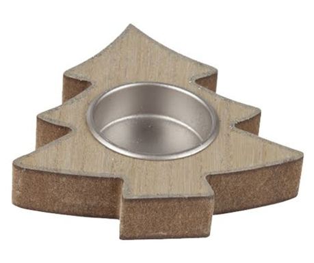 Božićni ukras-držać lučica drveni 11 cm MDF