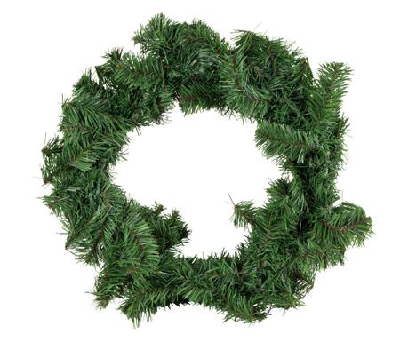 Božićni ukras-adventki vjenčić 30 x 10 cm PP zeleni