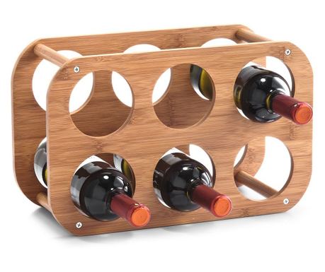 Βάση για Μπουκάλια Κρασιού, Μπαμπού, 38x16x24 εκ.