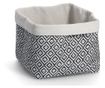 Καλάθι Αποθήκευσης Μωσαϊκό, Βαμβάκι-Χαρτί, Μαύρο-Λευκό, Περίπου 28 x 28 x 25-28 εκ.