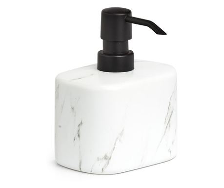 Dozator sapuna "Marble", keramika, bijela, 11x8,1x13,2 cm, 18895