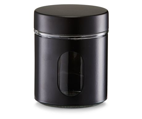 Μαύρο Δοχείο Κουζίνας, 600 ml, 10.2x12.5 cm