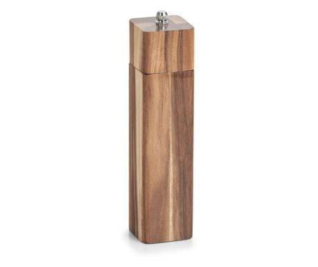 Мелница за сол или пипер от акация, 5x5x21.3 см