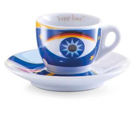 Set de espresso Zeller, "Magic Eyes", 12 piese, porțelan.