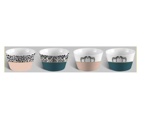 Set de 4 boluri ZEBRA