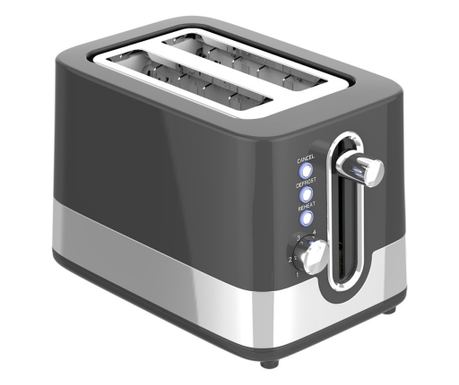 Φρυγανιέρα Oliver Voltz OV51440I, 800W, 6 επίπεδα, Κεντράρισμα, Δίσκος για ψίχουλα, Μαύρο/ανοξείδωτο ατσάλι