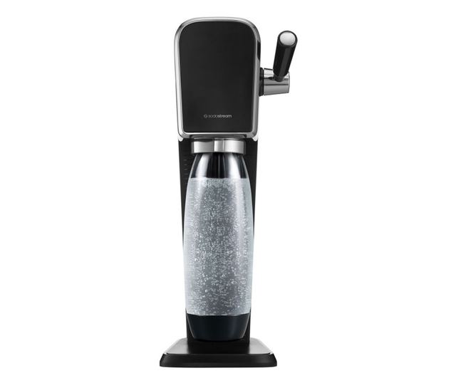 SodaStream ART szénsavasvíz-készítő, 1L, manuális szénsavasítás, 2 fokozat, BPA-mentes, fekete/ezüst