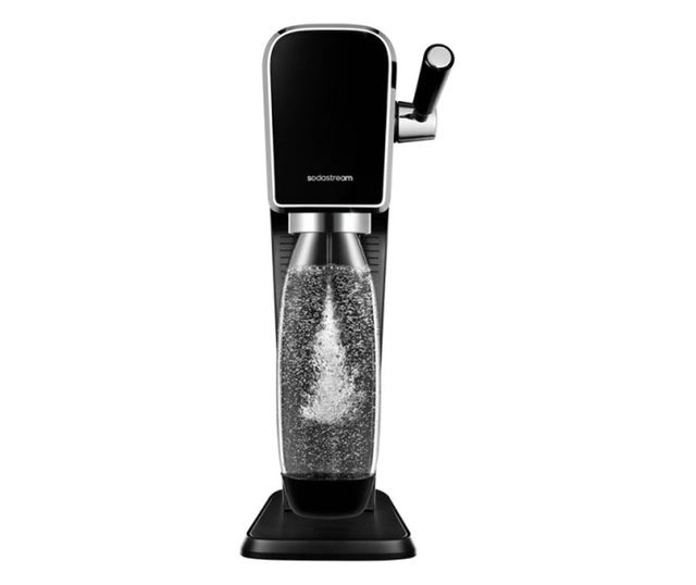 SodaStream ART szénsavasvíz-készítő, 1L, manuális szénsavasítás, 2 fokozat, BPA-mentes, fekete/ezüst