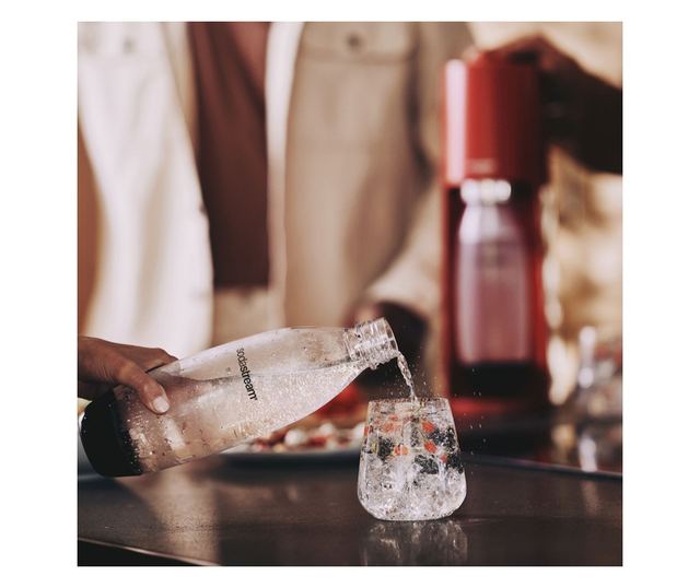 SodaStream Fuse szénsavas palackkészlet, 1 l, 2 db, BPA-mentes, DUO, ART, TERRA, GAIA készülékekkel kompatibilis, fekete