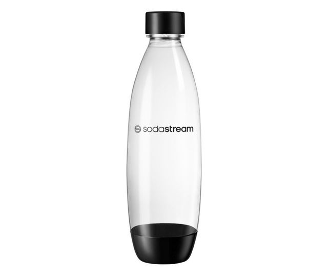 SodaStream Fuse szénsavas palackkészlet, 1 l, 2 db, BPA-mentes, DUO, ART, TERRA, GAIA készülékekkel kompatibilis, fekete