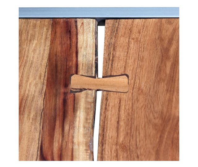 Set stolića za kavu, dva komada, masivno drvo bagrema